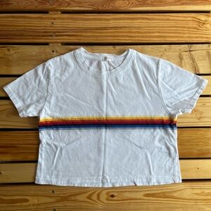 Brandy Melville Cropped Rainbow Tee Y2K